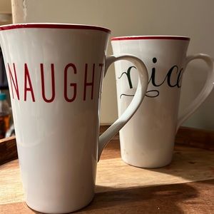 Naughty & Nice Christmas mug set